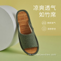 Sandalias y pantuflas unisex de verano de lino y bambú